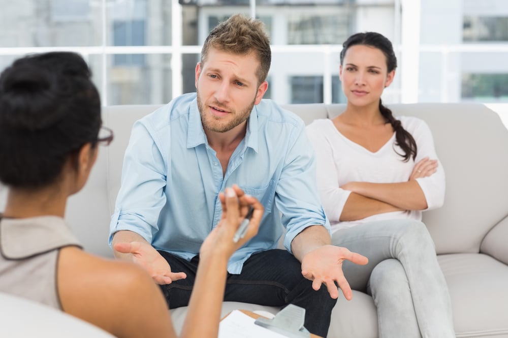 Couple at counselling session