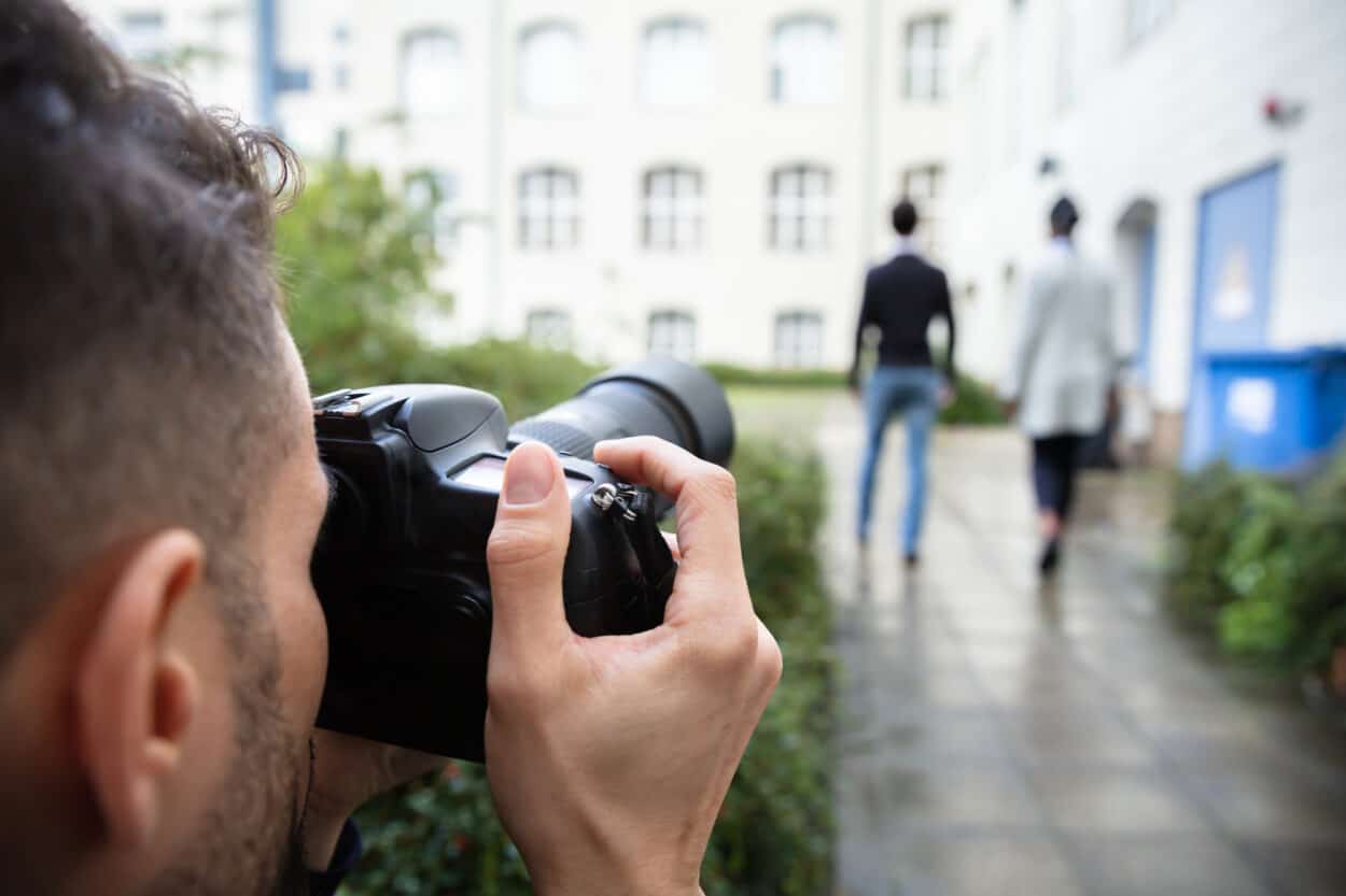 Paparazzi taking a photo