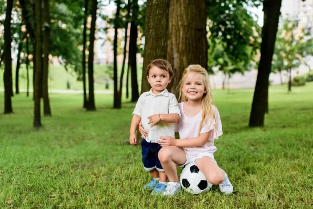 Children With A Soccer Ball