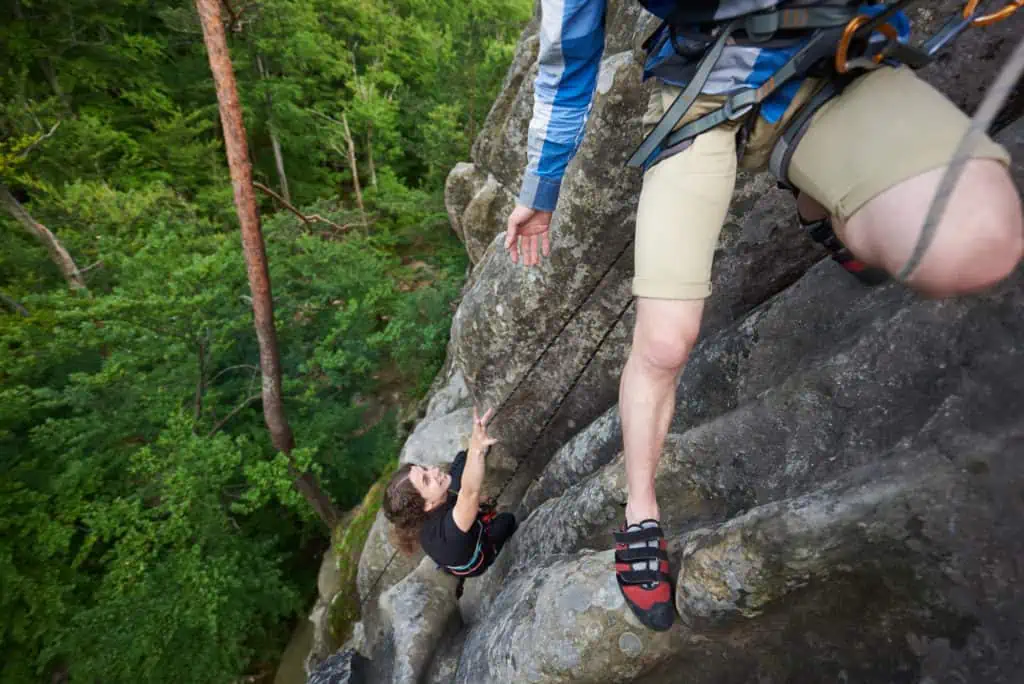 go rock climbing