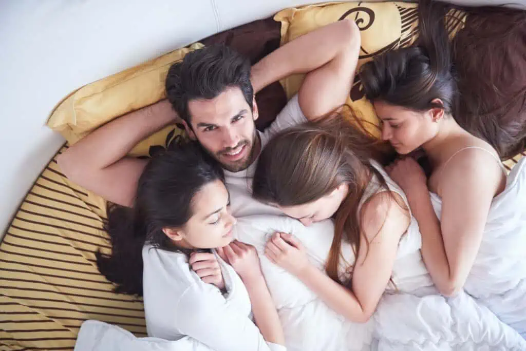Man sleeping with other girls 