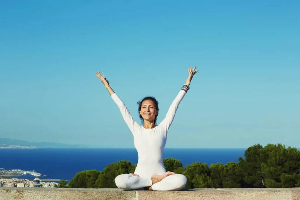 Woman Doing Yoga To Feel Good