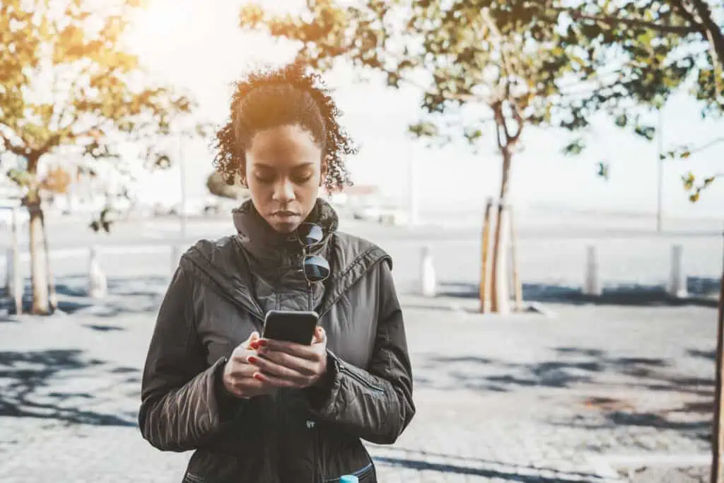 Woman on her cellphone