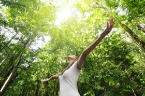 Happy woman in nature
