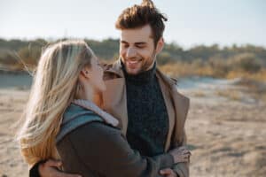 Happy couple outdoors