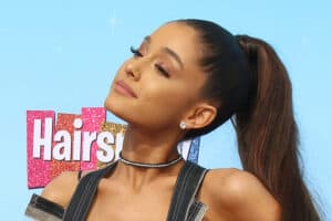 Ariana Grande looking up