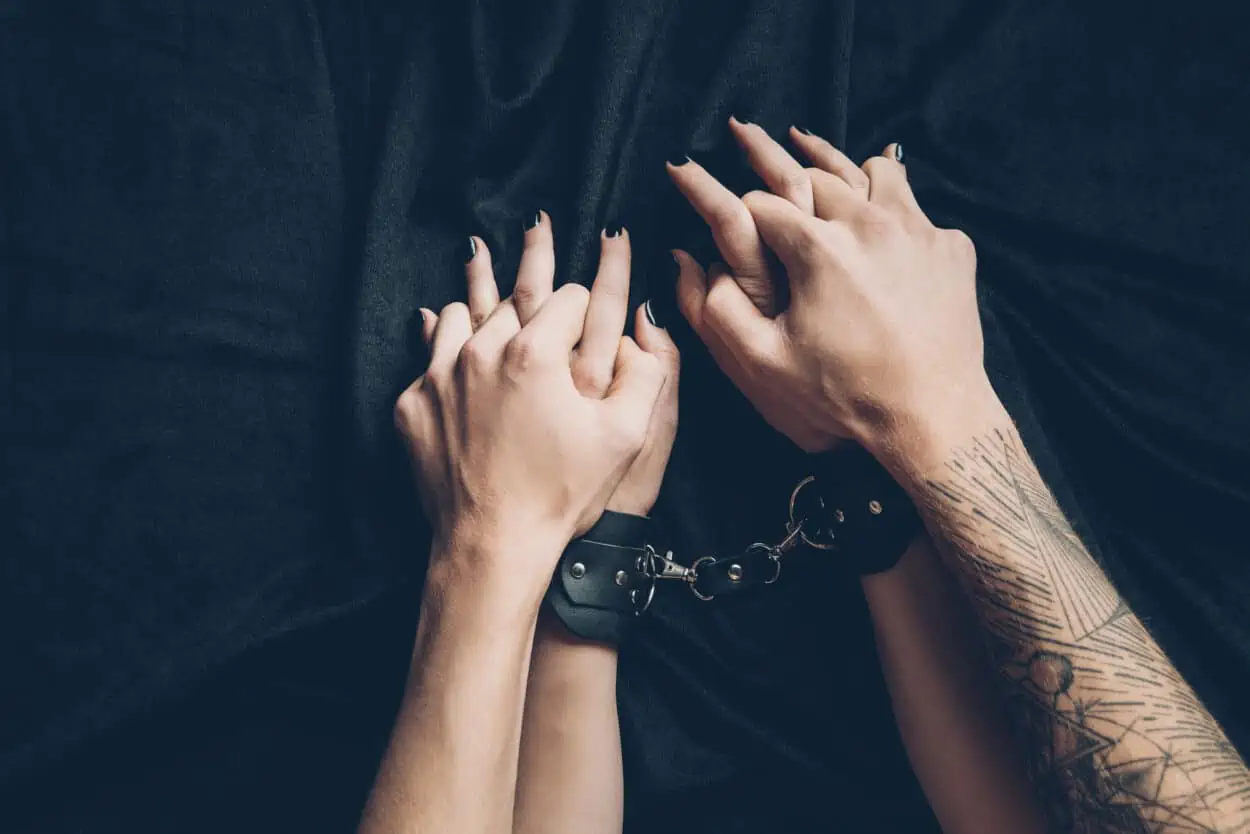 Foreplay couple handcuffs